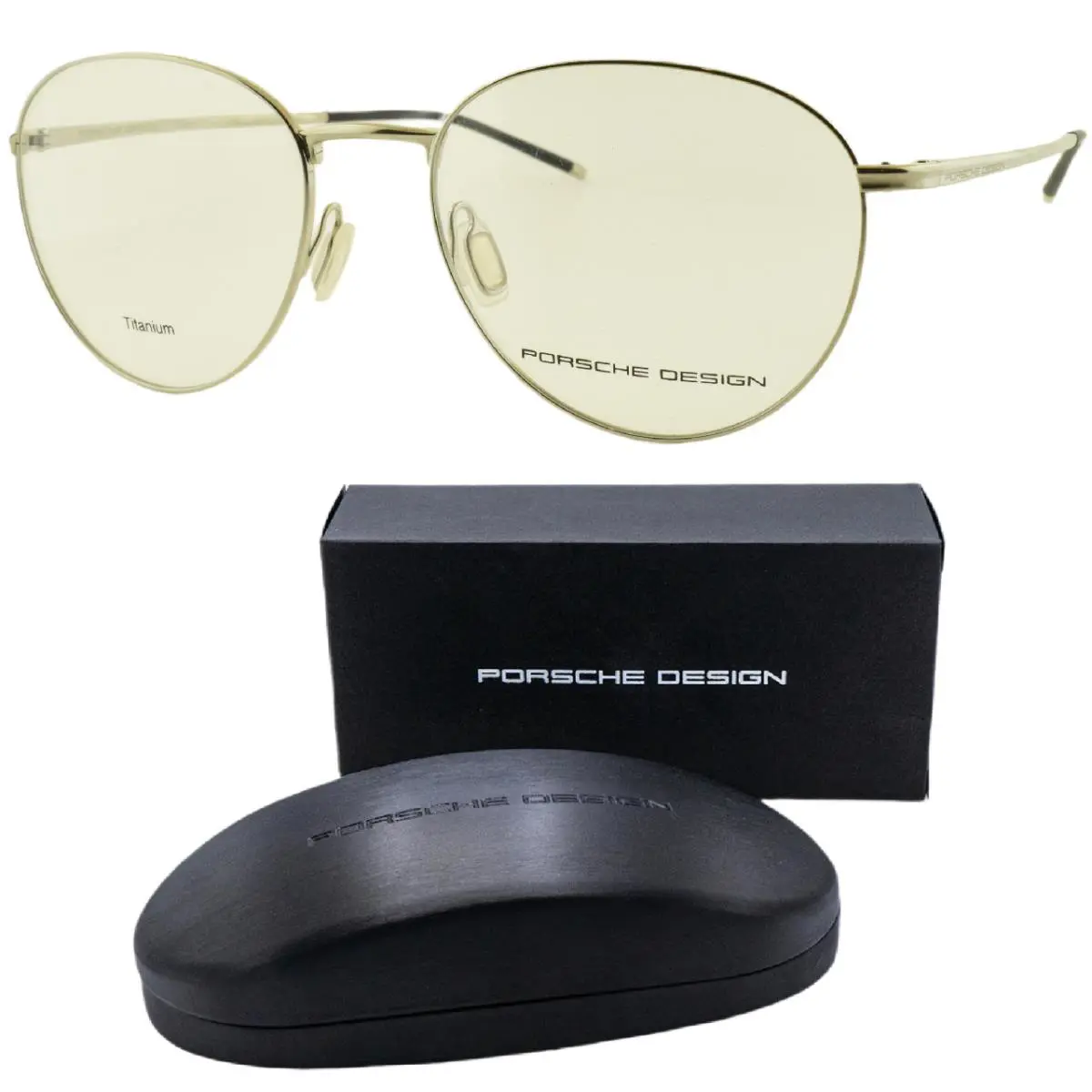 Porsche P8387 C 53-18-145 Silver Oval Full Rim Titanium Optical Frame