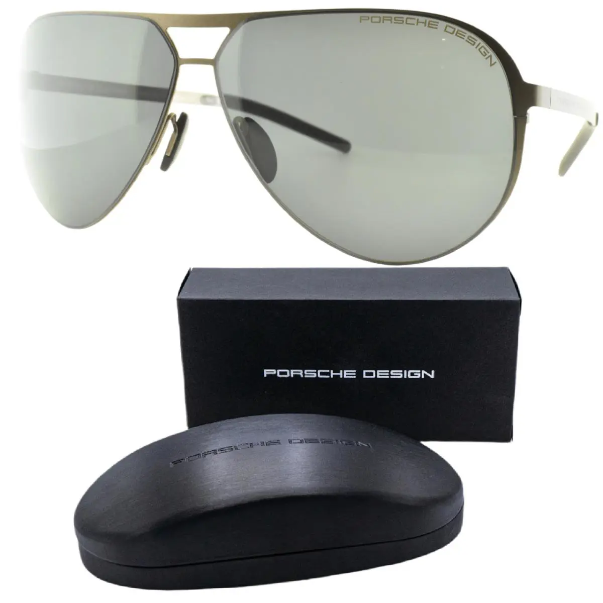 Porsche P8670 B 64-10-140 Brown Aviator Full Rim Unisex Sunglasses