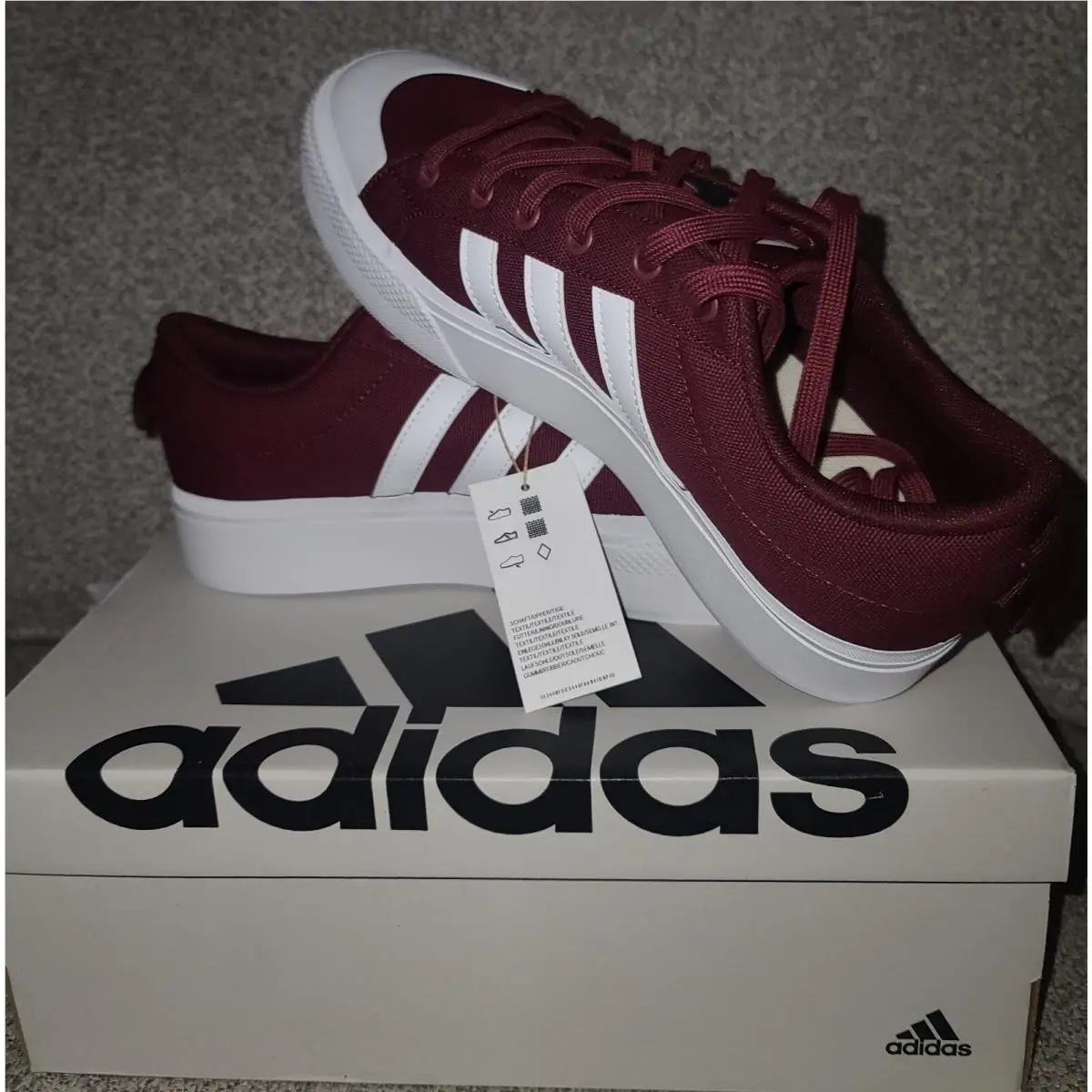 Womens Size 11 Adidas Bravada 2.0 Platform Casual Sneakers Red Cloud White
