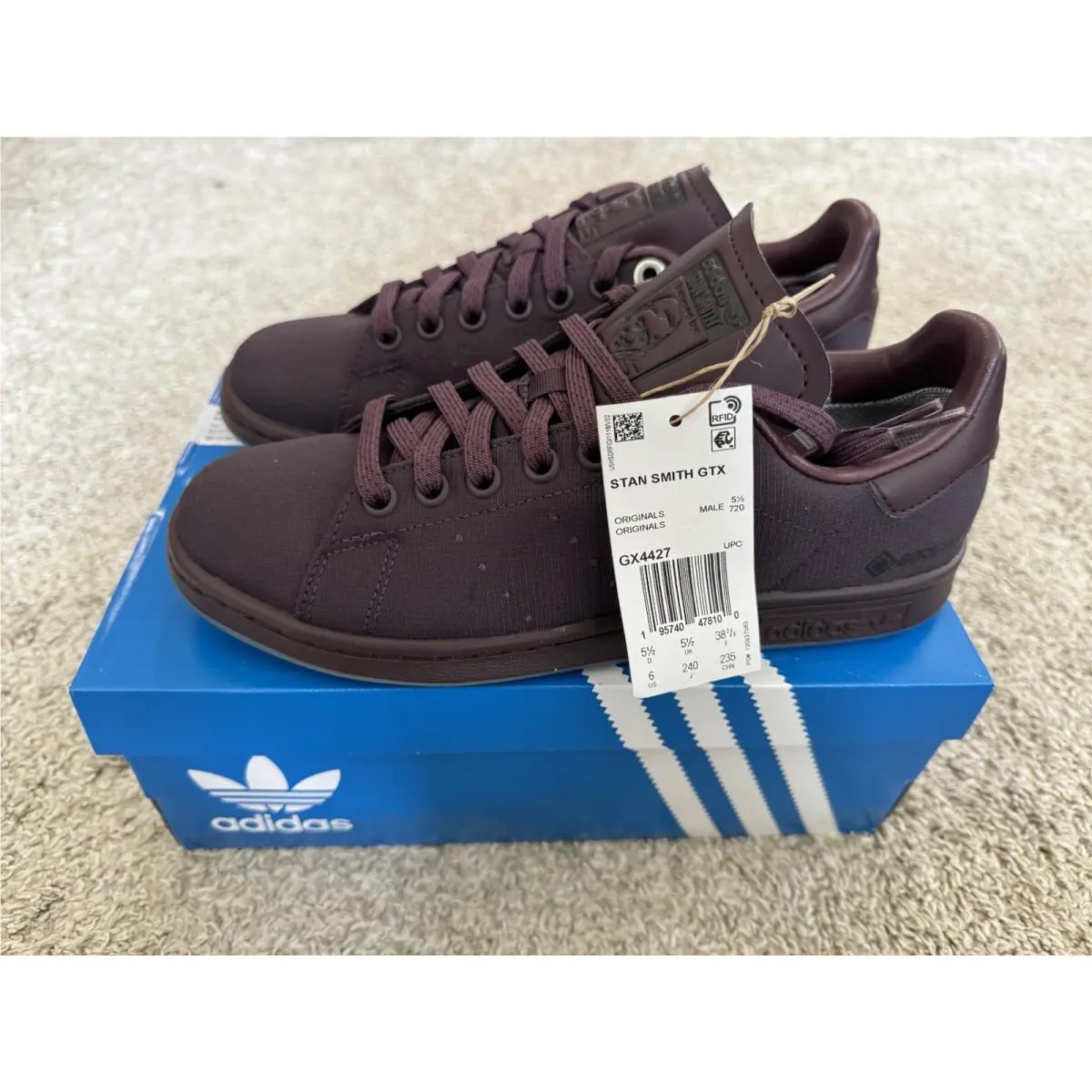 Adidas Stan Smith Goretex Mineral Red Shoes Men’s Size 6 GX4427