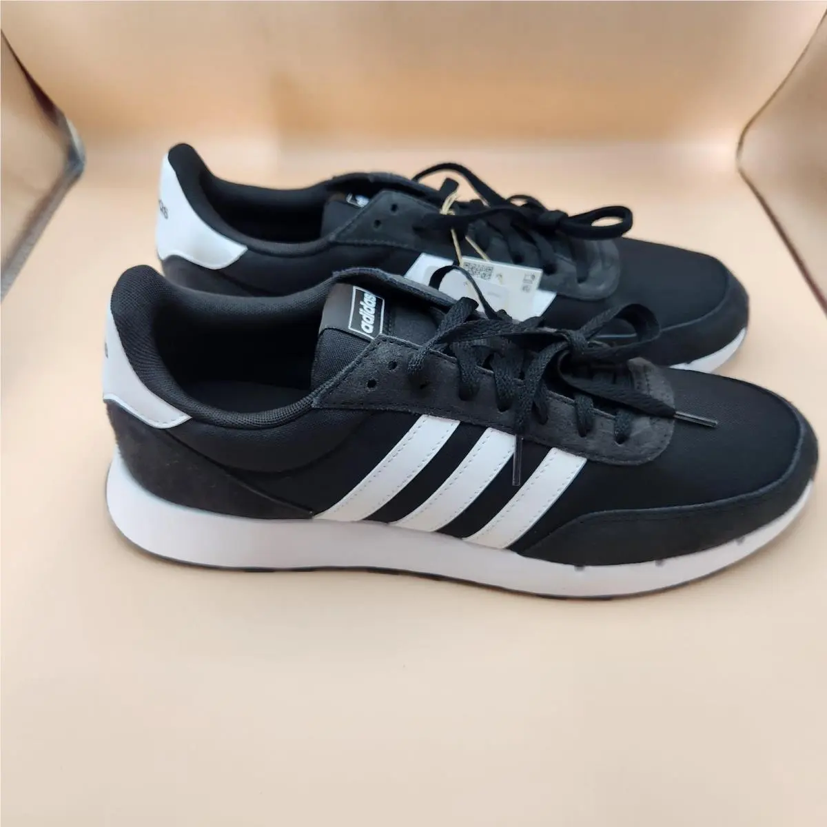 Adidas Run 60s 2.0 Men`s Running Shoes Size 11 Black-white Retro-inspired