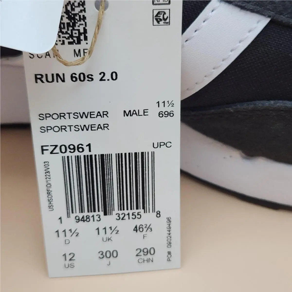 Adidas shoes - adidas Run 60S - Run - FZ0961 - Black (UPC: 194813321589) 1