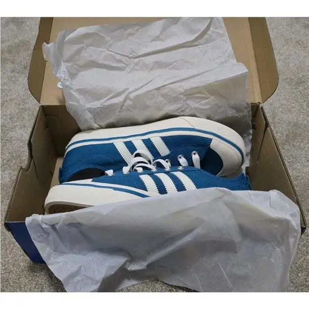Adidas Nizza RF 74 Canvas Sneakers Teal Blue Casual Shoes Men Size 8.5