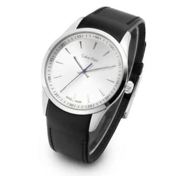 Calvin Klein K5A311C6 Bold Black Leather Watch