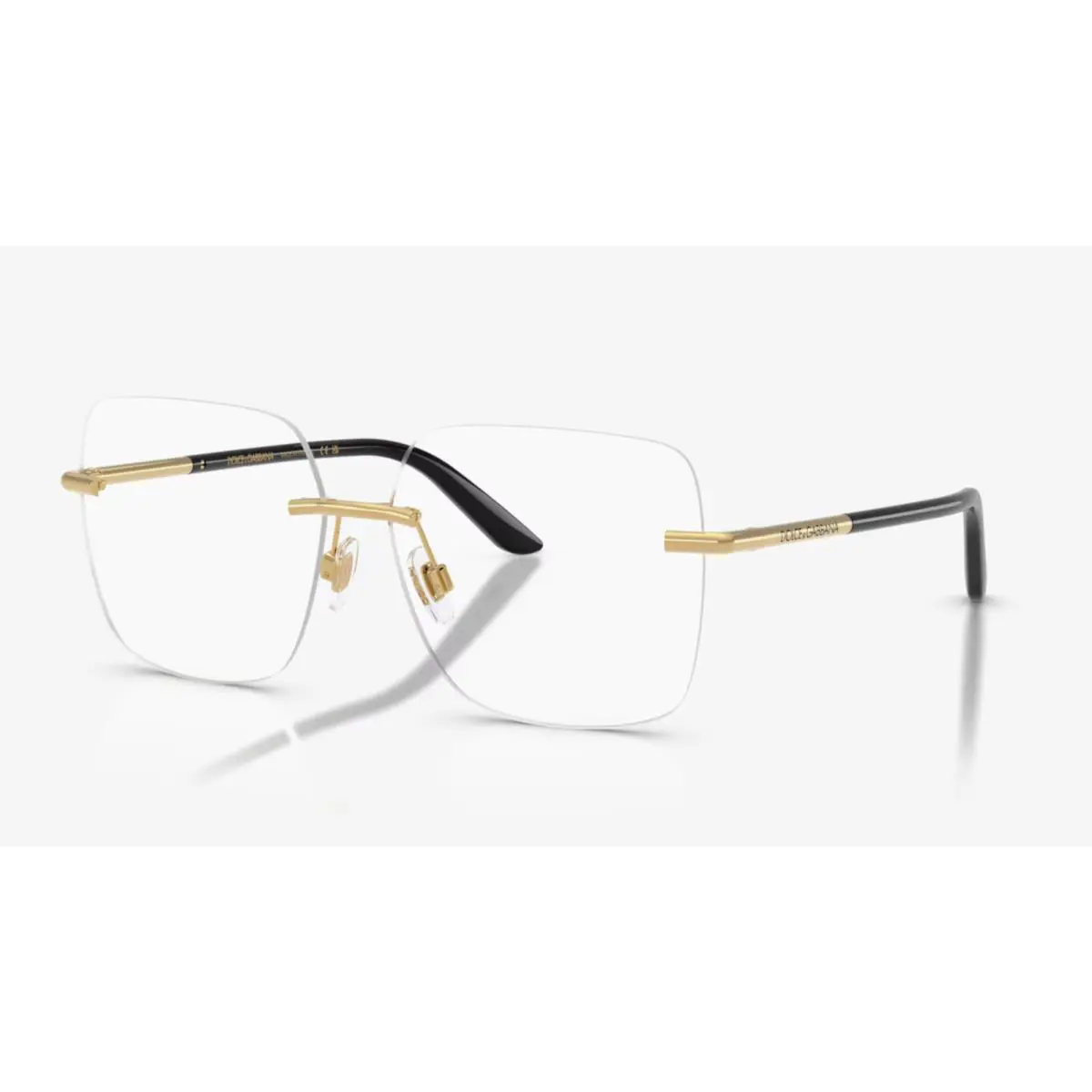 Dolce Gabbana Eyeglasses DG 1360 02 57-13 145 Gold Black Rimless Frames
