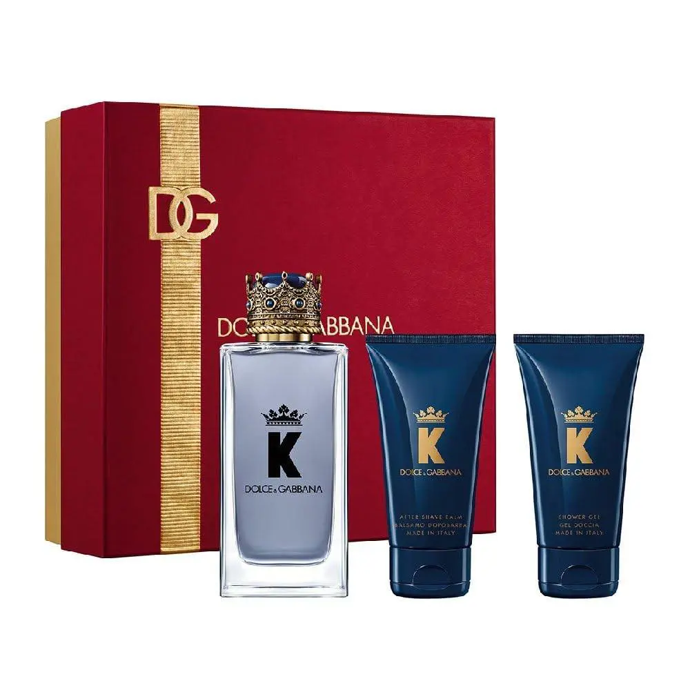 Dolce Gabbana K King Mens Cologne Gift Set Edt Shower Gel Bal