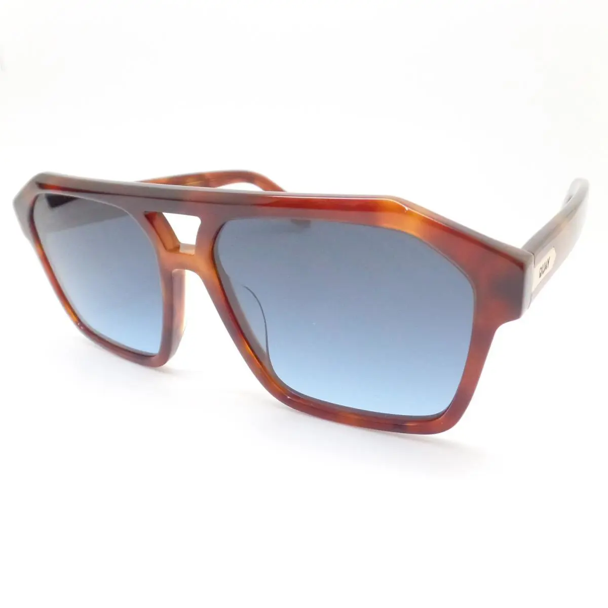 Quay Soundcheck Brown Tortoise Blue Fade Sunglasses