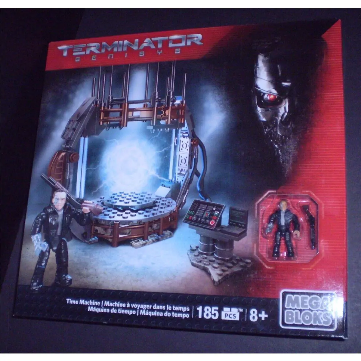 Mega Bloks Terminator Genisys Time Machine Set T-800 Arnold Schwarzenegger