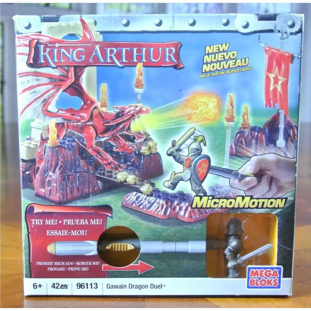 2008 Mega Bloks King Arthur 96113 Gawain Dragon Duel Out of Print