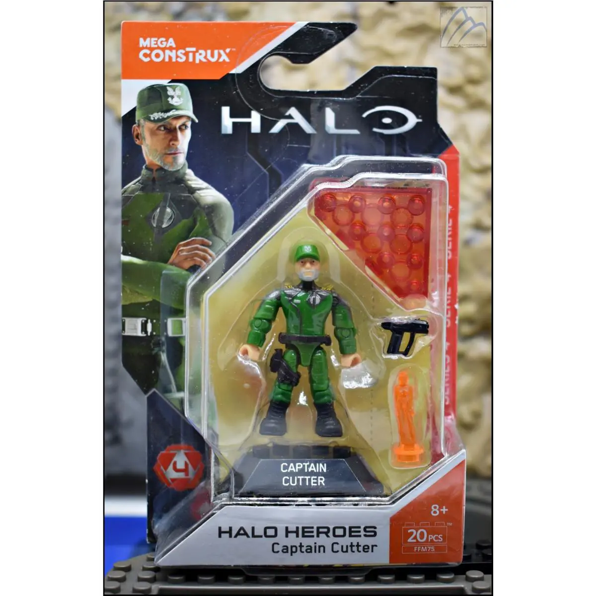 Halo Heroes Series 4 Mega Bloks Construx Unsc Captain Cutter Minifigure FFM75
