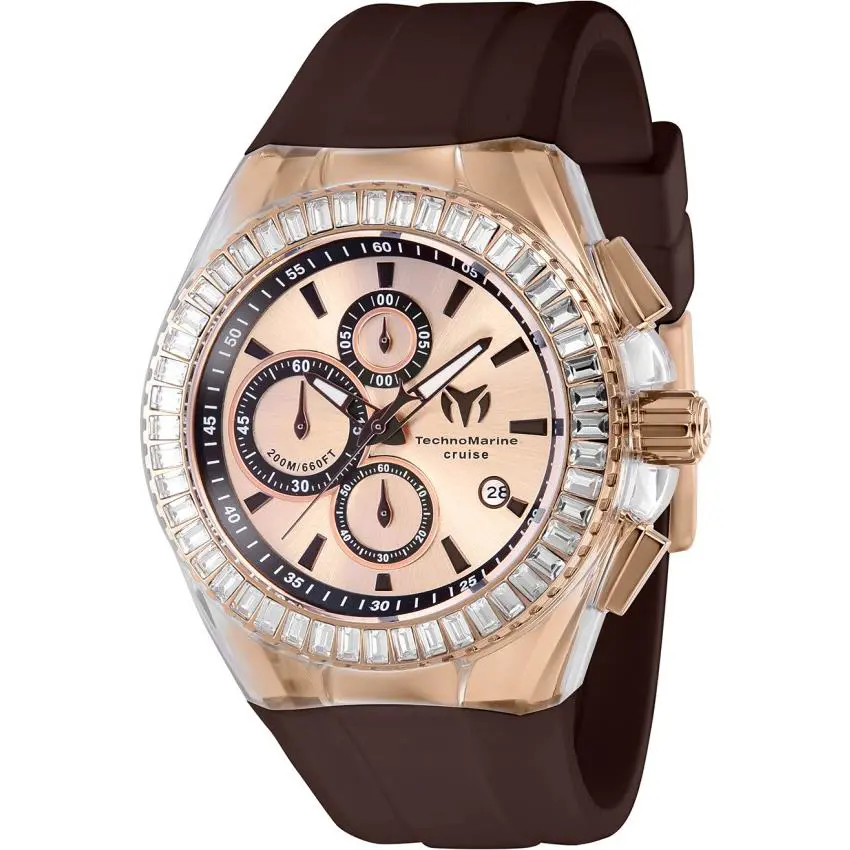 Technomarine Cruise Chronograph Rose Gold-tone Dial Men`s Watch TM-121166