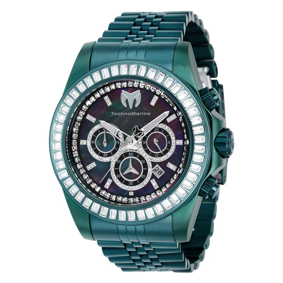 Technomarine Men`s TM-221034 Manta Ray 47mm Green Black Dial with Stones
