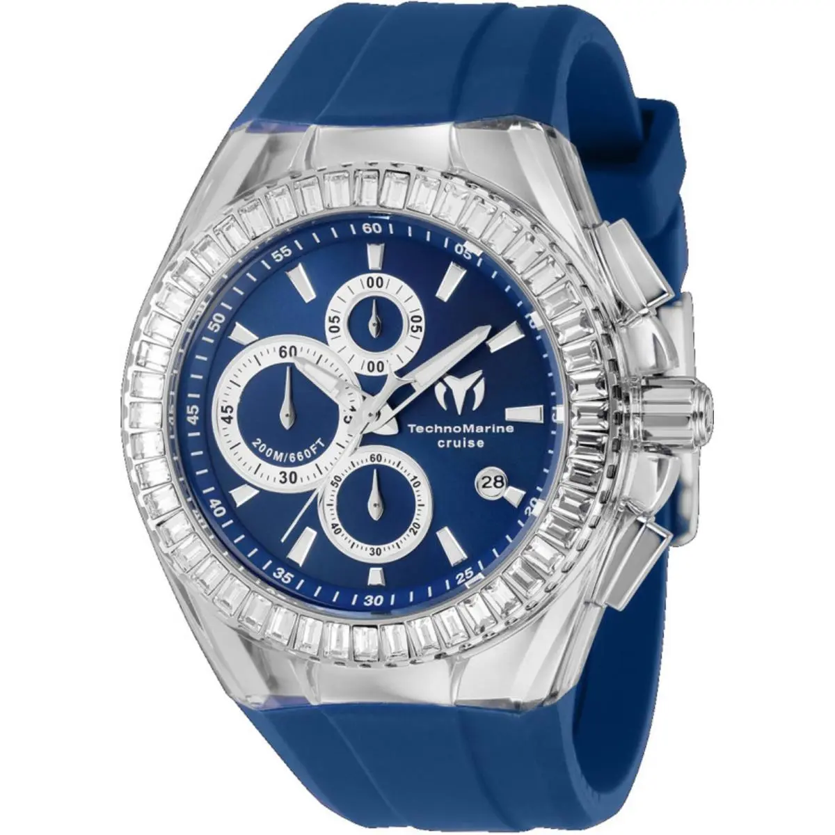 Technomarine Men`s Watch Cruise Chrono Silver and Blue Dial TM-121152 by TechnoMarine