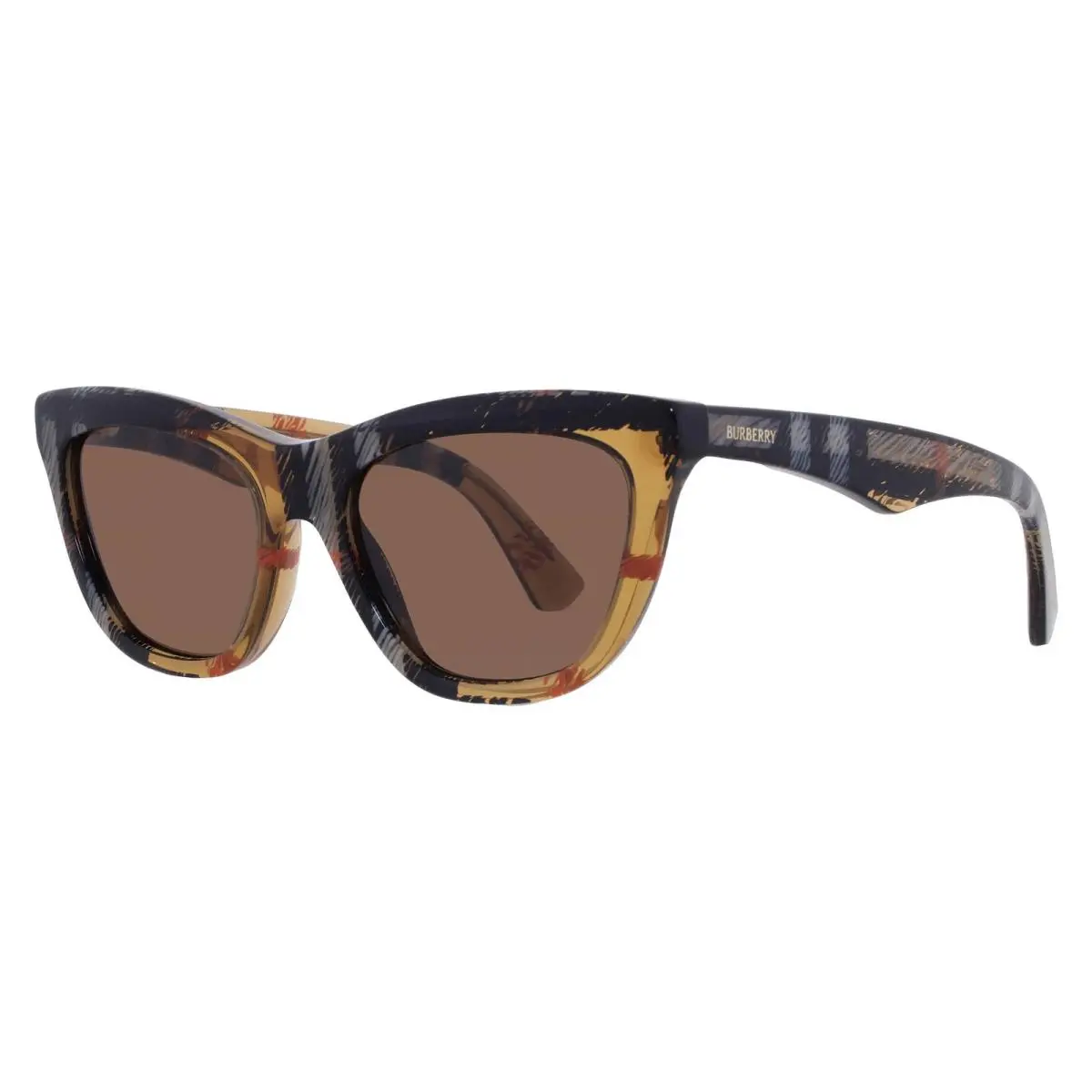Burberry Dark Brown Cat Eye Ladies Sunglasses BE4435 414673 53 BE4435 414673 53