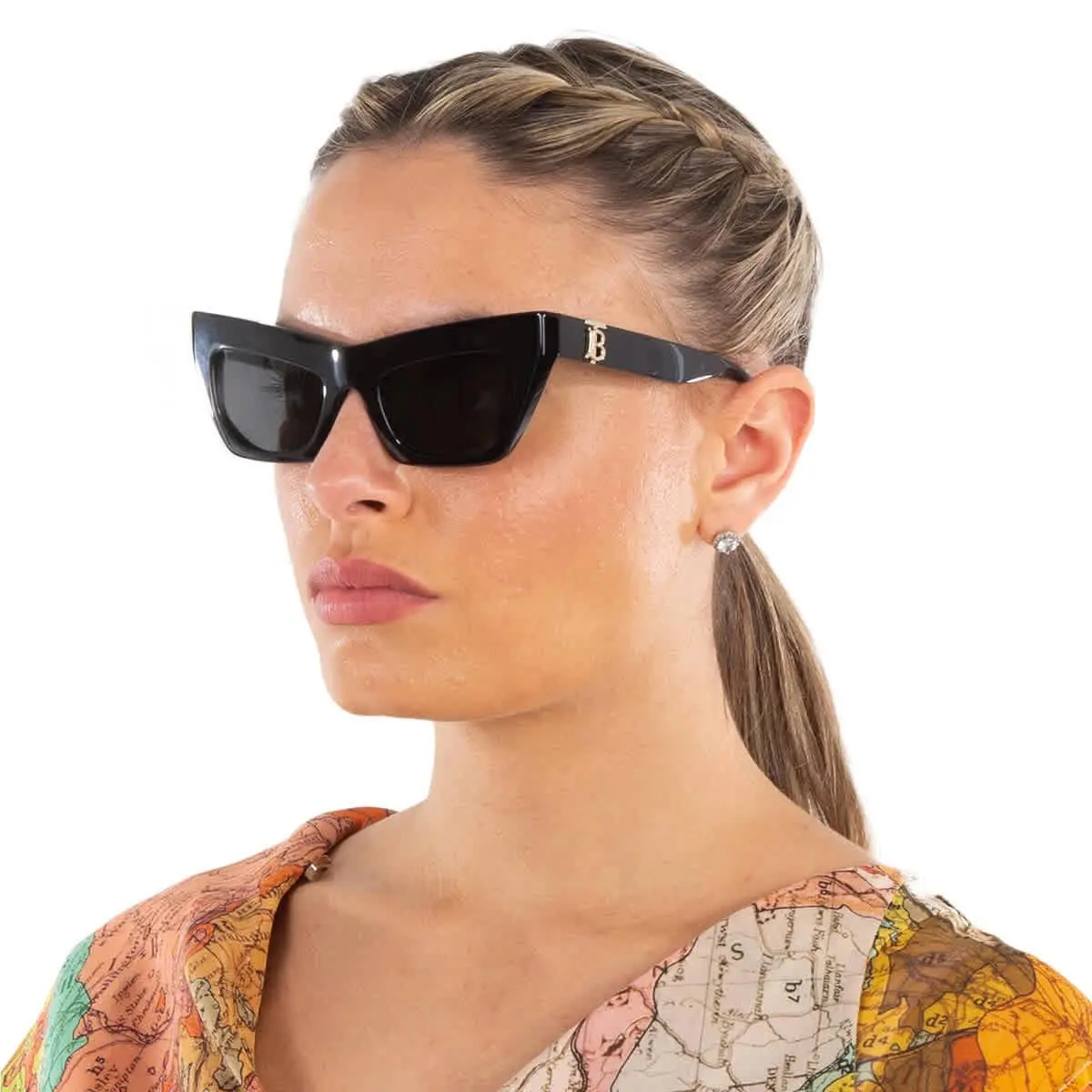 Dark Grey Cat Eye Ladies Sunglasses BE4405 300187 51 BE4405 300187 51 by Burberry