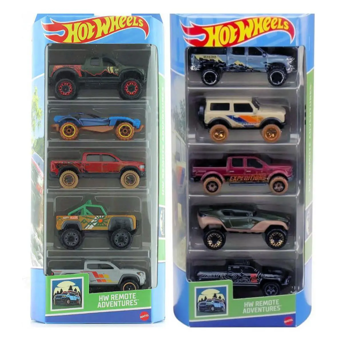 Hot Wheels Off Road Car Collection Mud Studs Remote Adventures 2 5-Packs