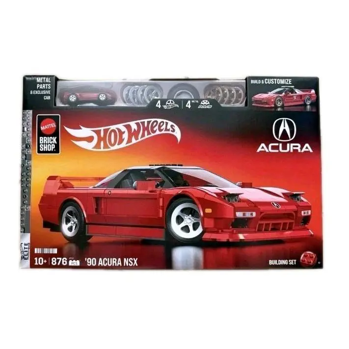 Mattel Brick Shop Hot Wheels Lego Set 90 Acura Nsx NO Dent Corners