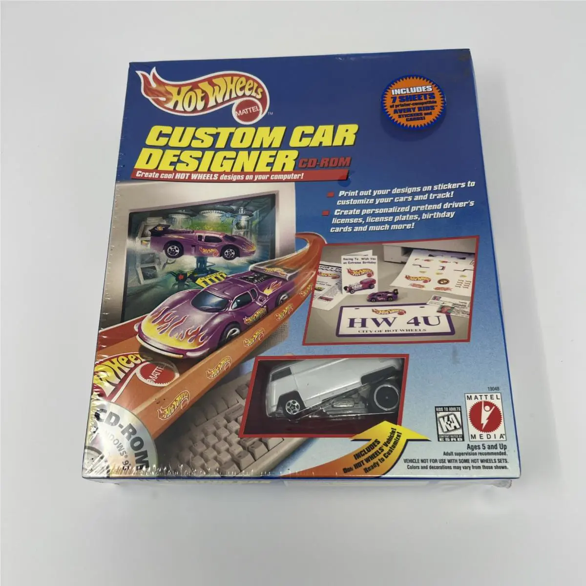 Hot Wheels 1998 Pearl White Volkswagen Drag Bus Custom Car Designer