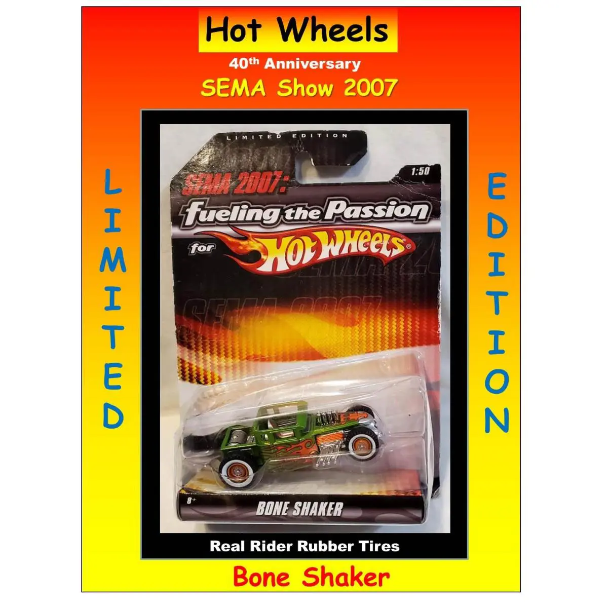 Hot Wheels 2007 Sema Bone Shaker 1:50 Green RR Limited Edition 40th Anniversary