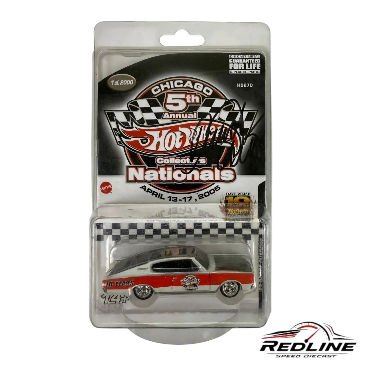 Hot Wheels 67 Dodge Charger 2005 5th Nationals Convention Signed H17