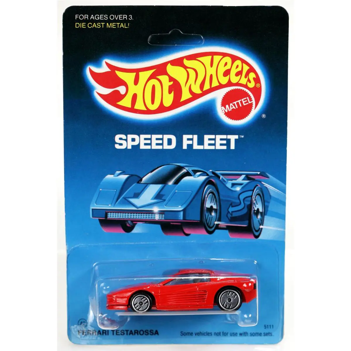 Vintage Hot Wheels Ferrari Testarossa Speed Fleet Series - 5111 Nrfp 1986 Red