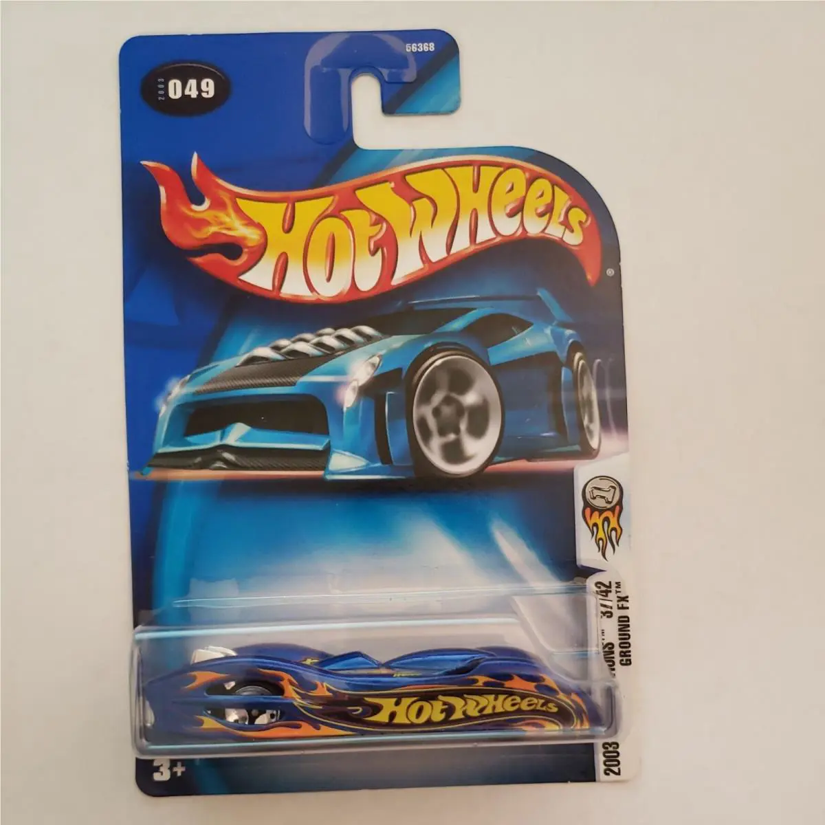 2003 Hot Wheels 49 First Editions 37/42 Ground FX Blue W/chrome 5Dot Dish Wheel