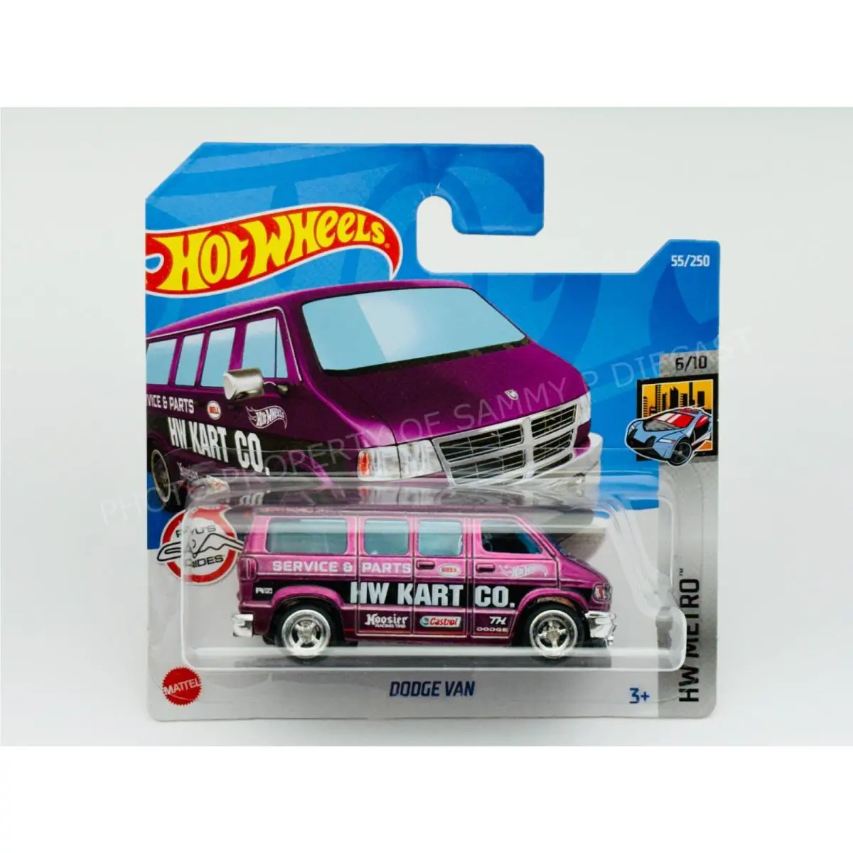 Hot Wheels 2022 Super Treasure Hunt Dodge Van Rare Short Card