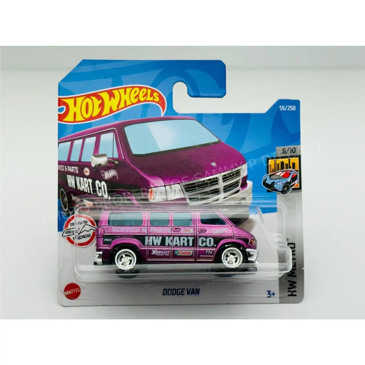 Hot Wheels 2022 Super Treasure Hunt Dodge Van Rare Short Card