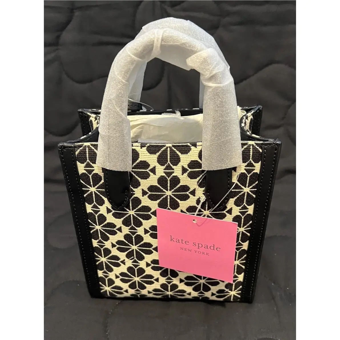 Kate Spade Signature Spade Flower Mini Tote - Cream Multi - New