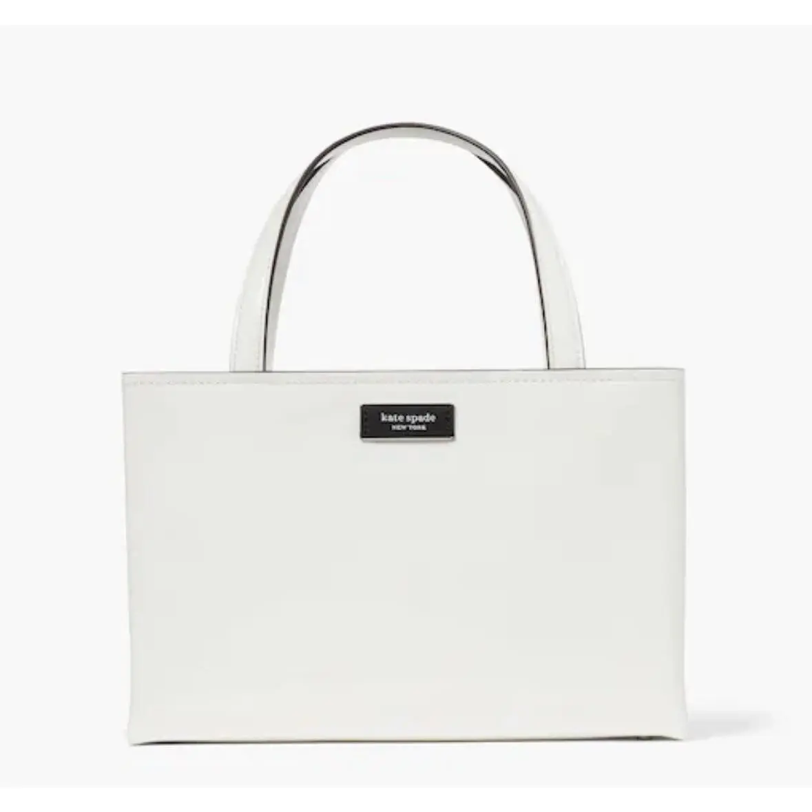 Kate Spade New York White Sam Icon Leather Small Tote New