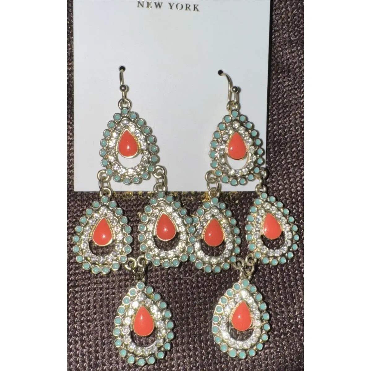 Kate Spade York Drop Earrings 14K Rose-gold Filled W/dust Cover 3”Drop