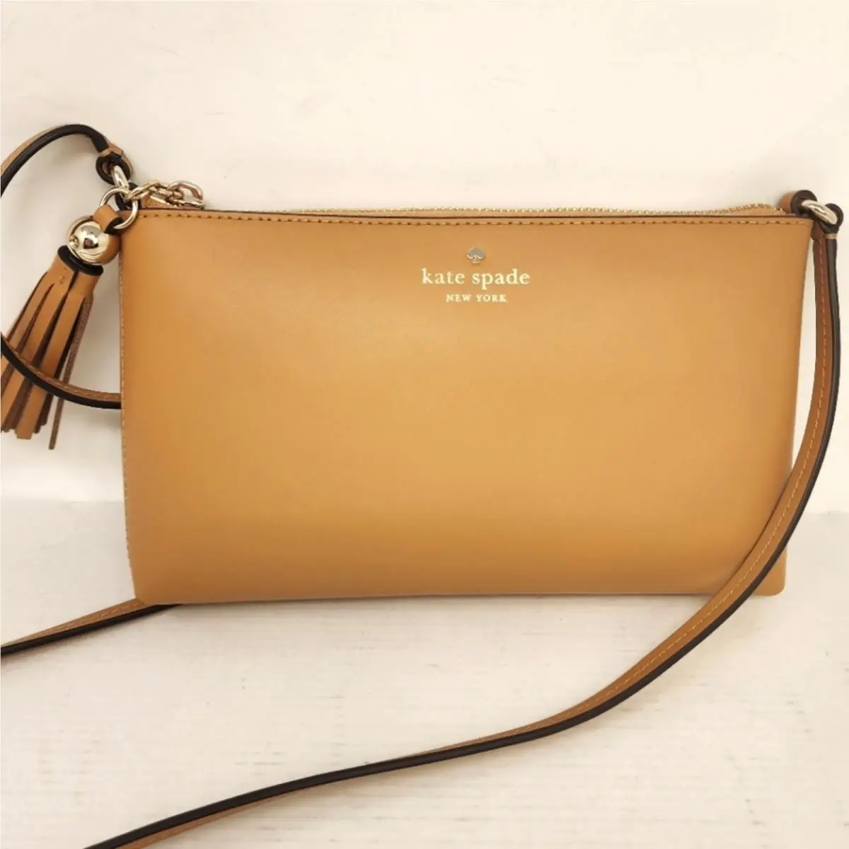Kate Spade Leather Tan Amy Tiramisu Ivy Street Crossbody Shoulder Bag