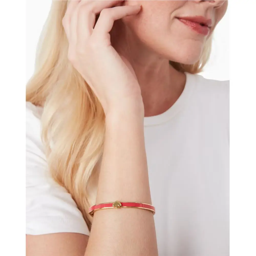 Kate Spade Everyday Spade Thin Coral Enamel Bangle