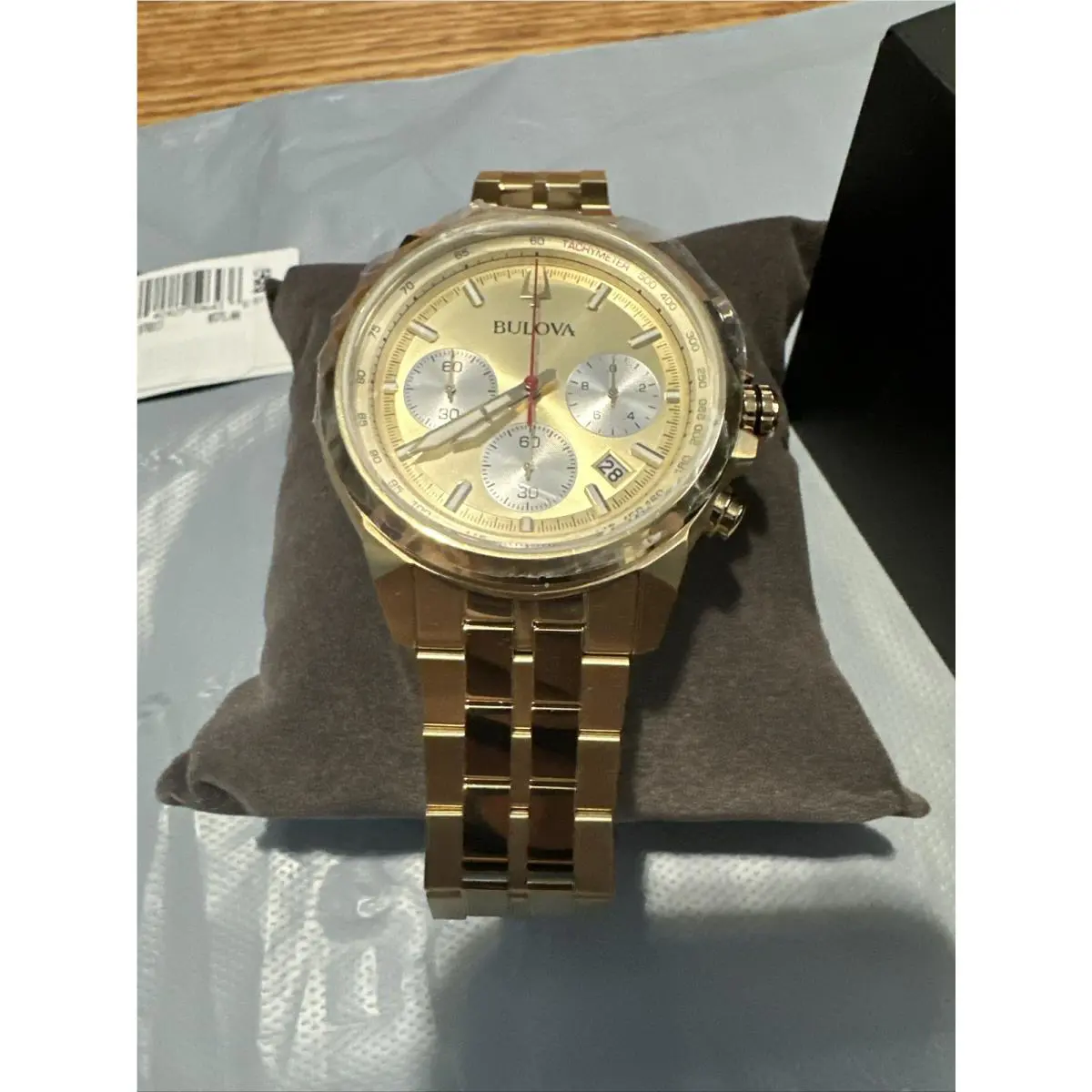 Bulova Gold Mens Chronograph Watch Surveyor 97B217
