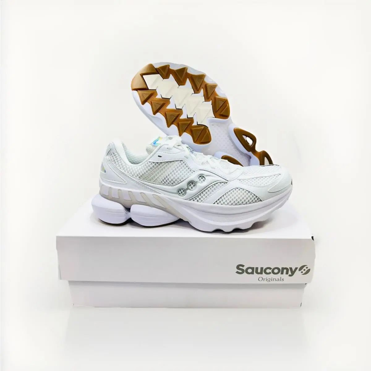 Saucony Grid Nxt White Men’s Running Shoes Sneakers S70797-4 Size 10.5 US - White