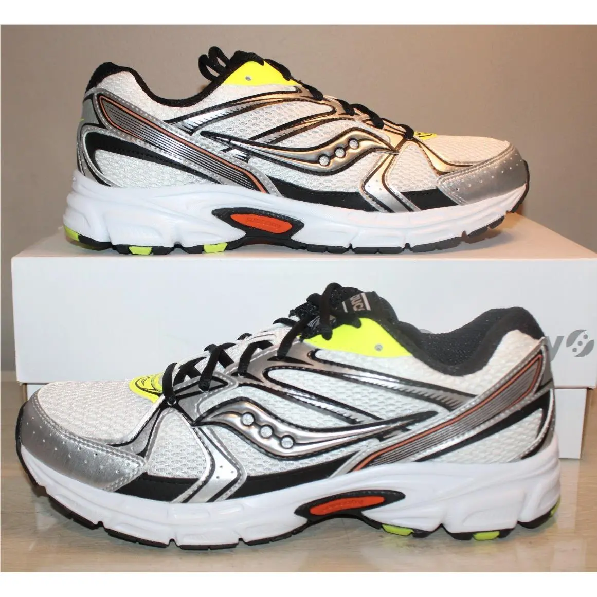 Saucony Men`s Ride Millennium White/multi Sneakers Shoes Size 9