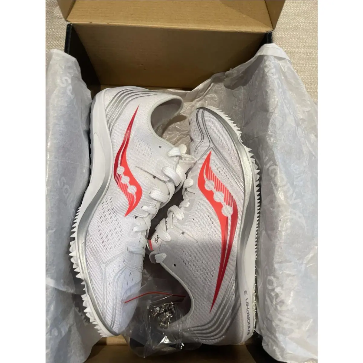 Saucony shoes - Saucony Endorphin Speed - Endorphin Speed - White/Vizired (UPC: 0044211334738) 0