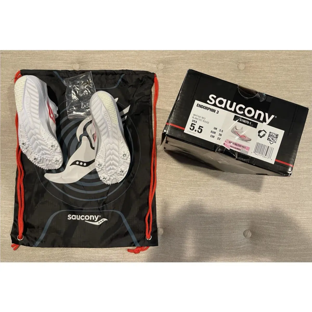 Saucony shoes - Saucony Endorphin Speed - Endorphin Speed - White/Vizired (UPC: 0044211334738) 7