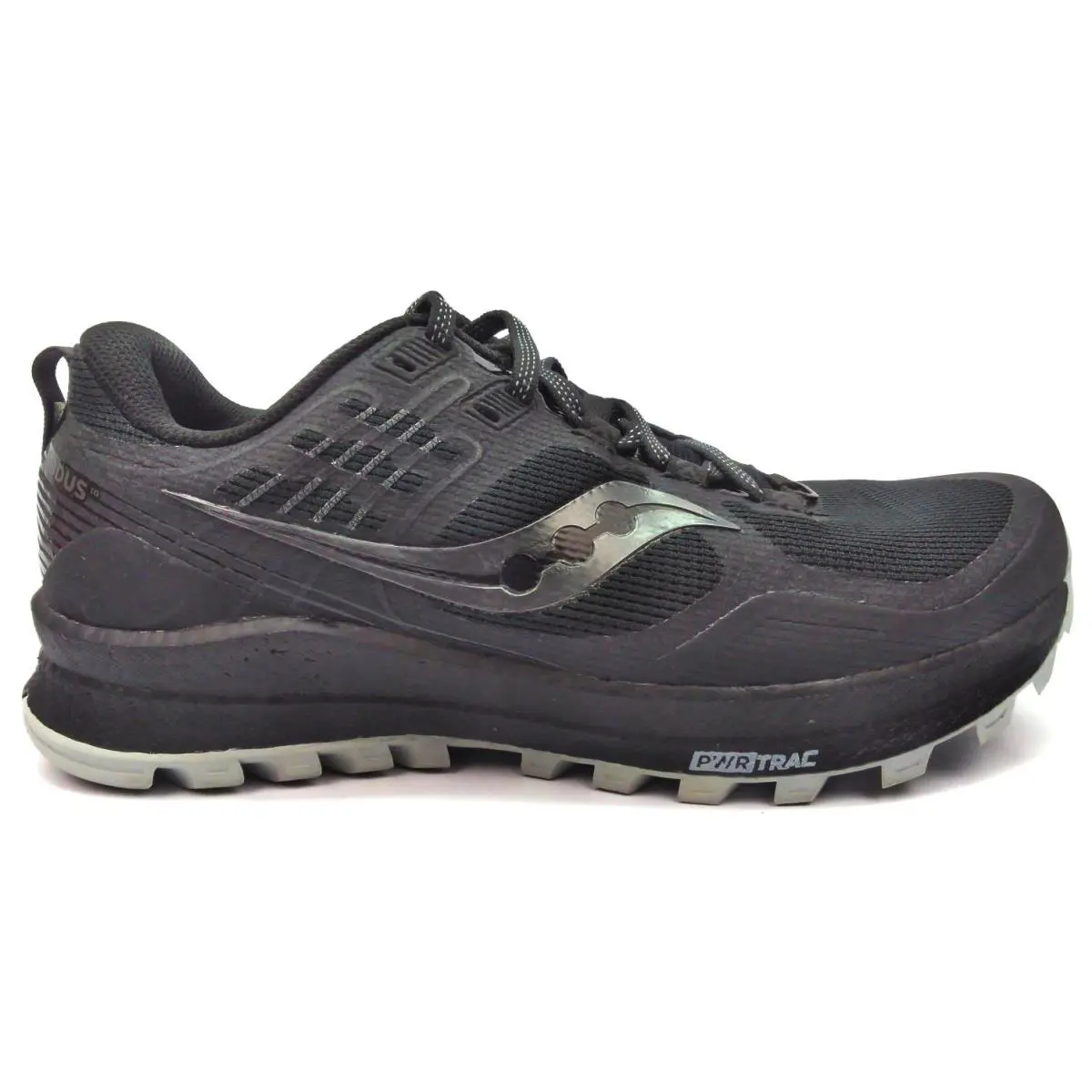 Saucony Men`s Trail Running Shoes Xodus 10 Lightweight Lace Up Black Size 8