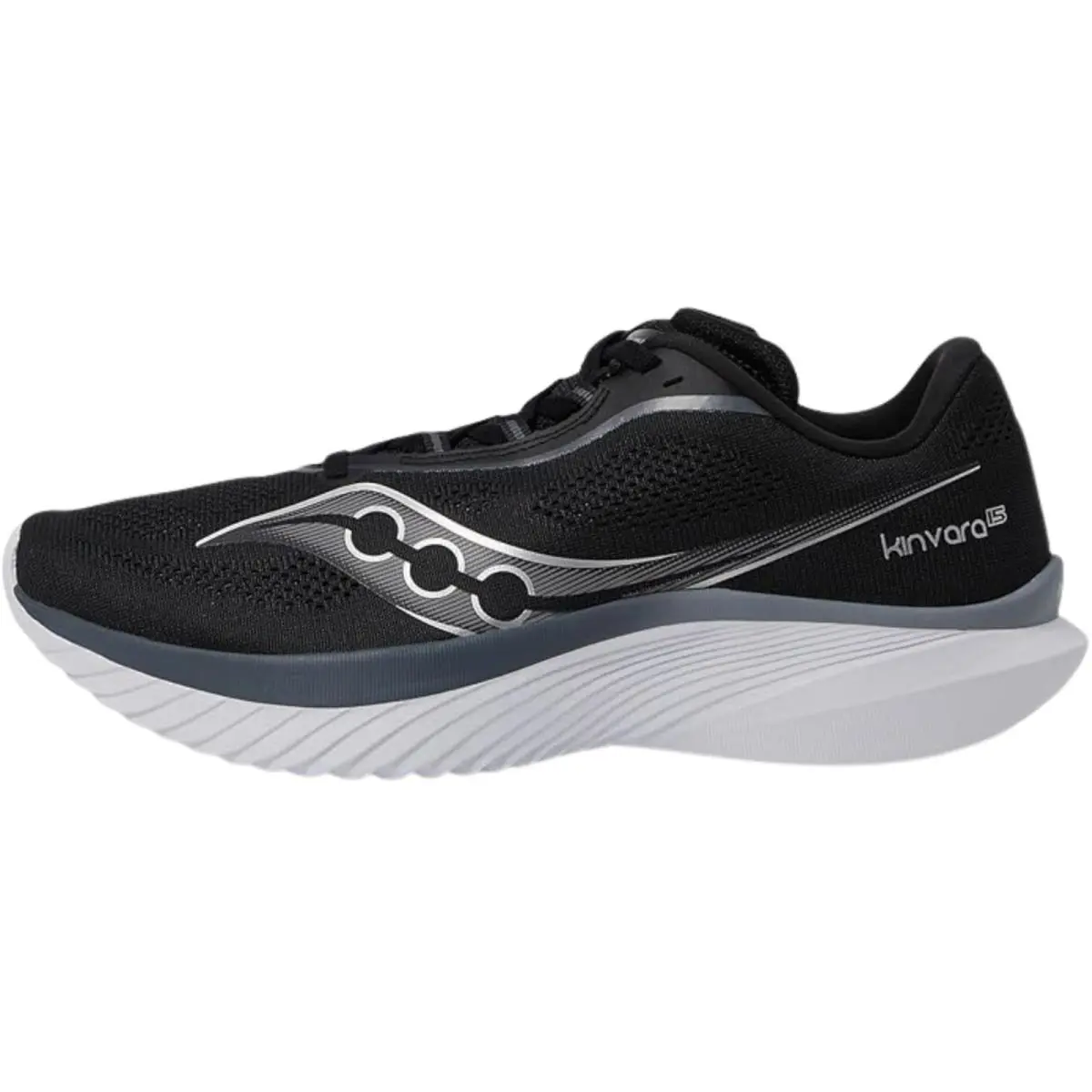 Saucony Kinvara 15 Sneakers Mens 7.5 Black White Running Sneakers Comfort - Black