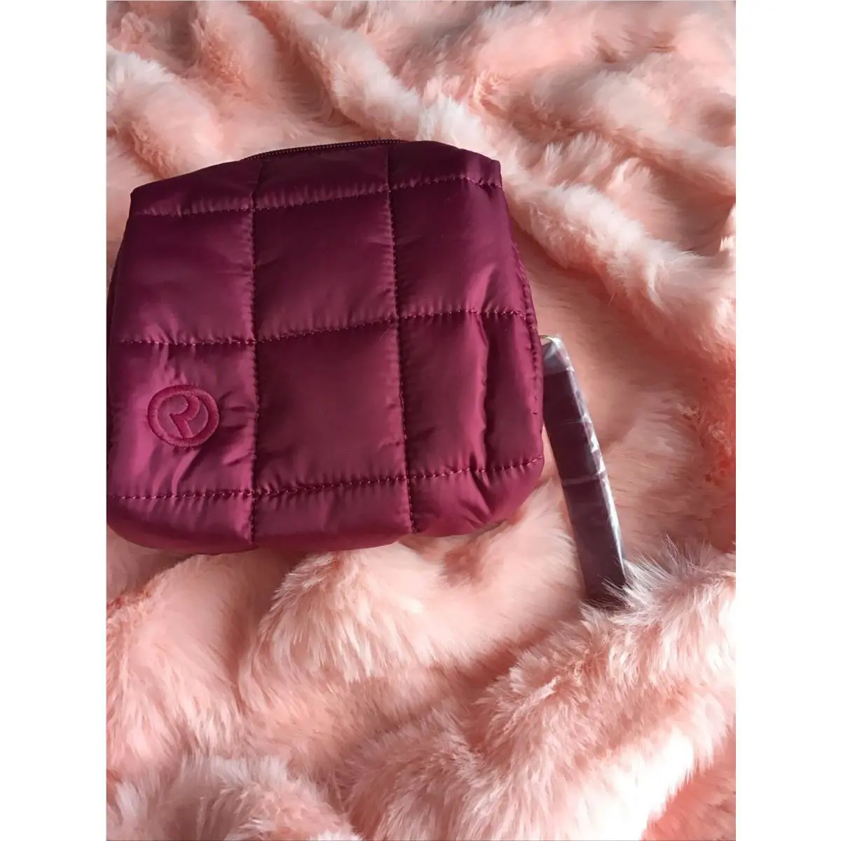 Beauty by Selena Gomez Puffy Essentials Pouch Bag Berry