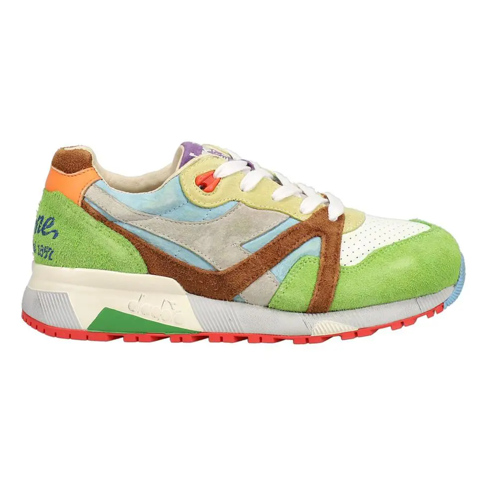 Diadora N9000 Alpina Italia Lace Up Mens Green Multi Sneakers Casual Shoes 179 - Green, Multi