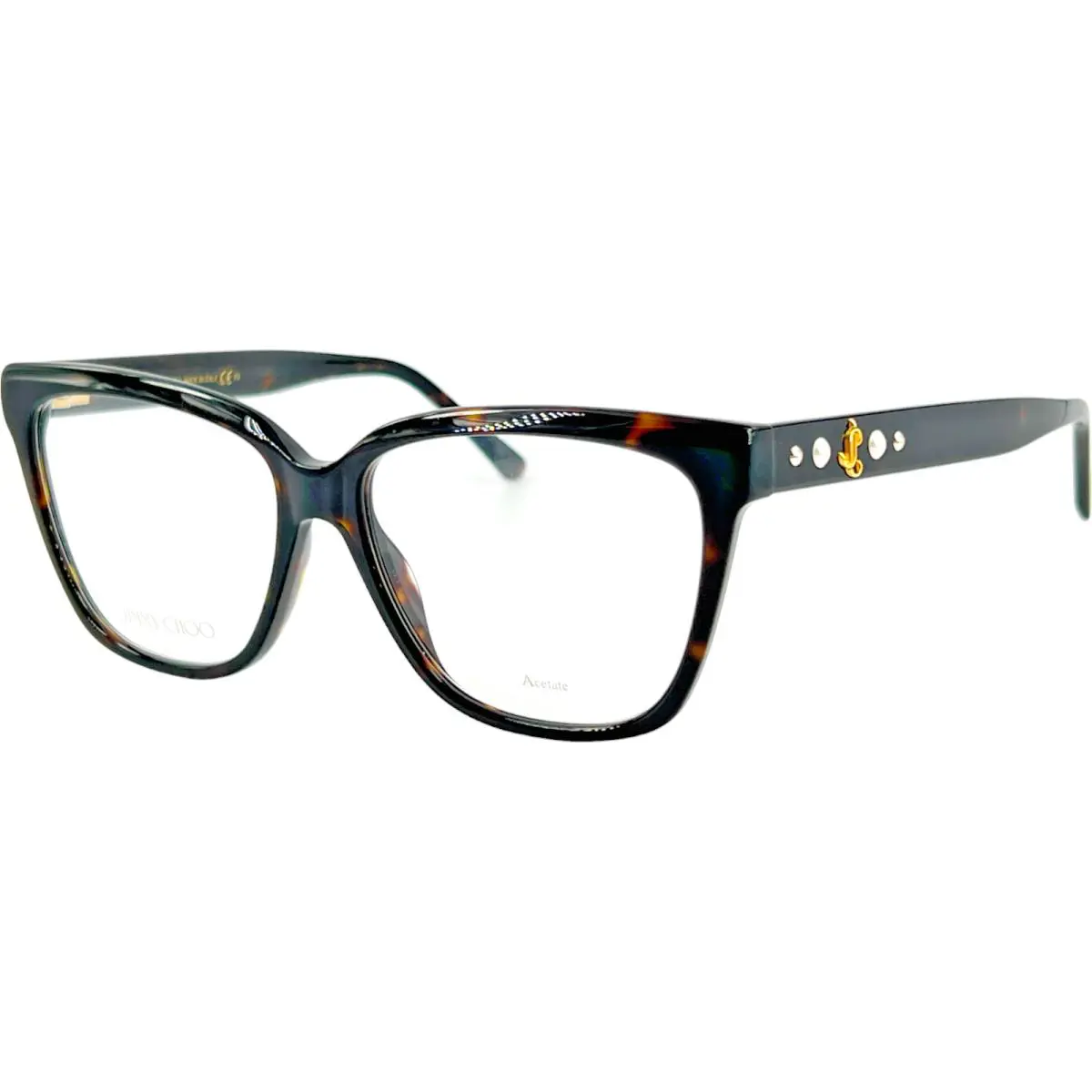 Jimmy Choo JC335 Womens Plastic Eyeglass Frame 0086 Havana 54-15 Italy w Case