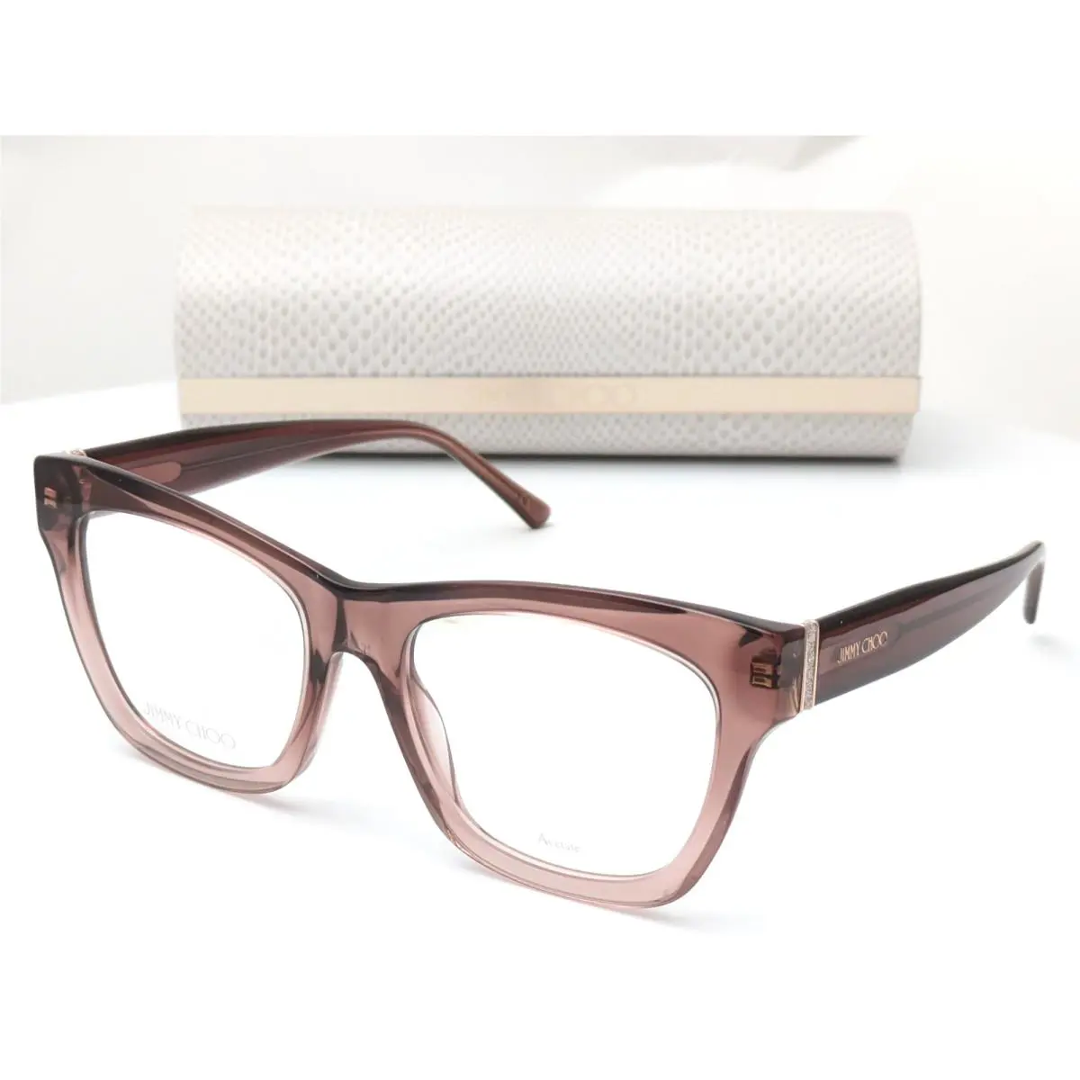 Jimmy Choo JC351 2LN Square Havana Violet Women`s Eyeglasses Frames 53-18-145