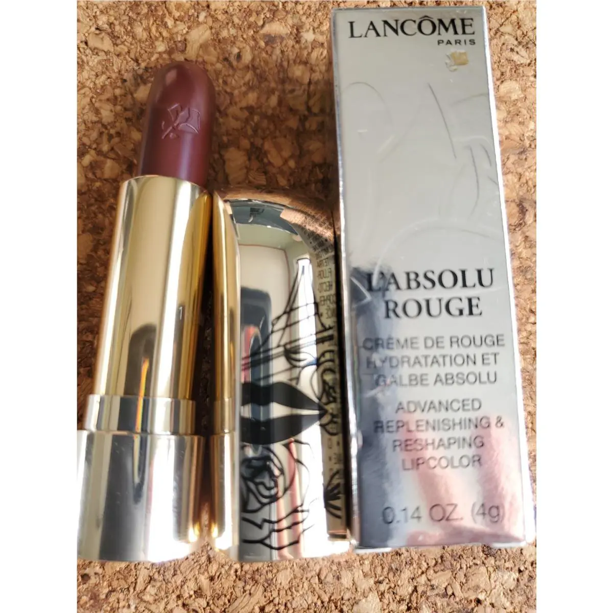 Lancome Labsolu Rouge Lipstick 386 Prune Desir .14oz 4g Limited Ed. Magnet Cap