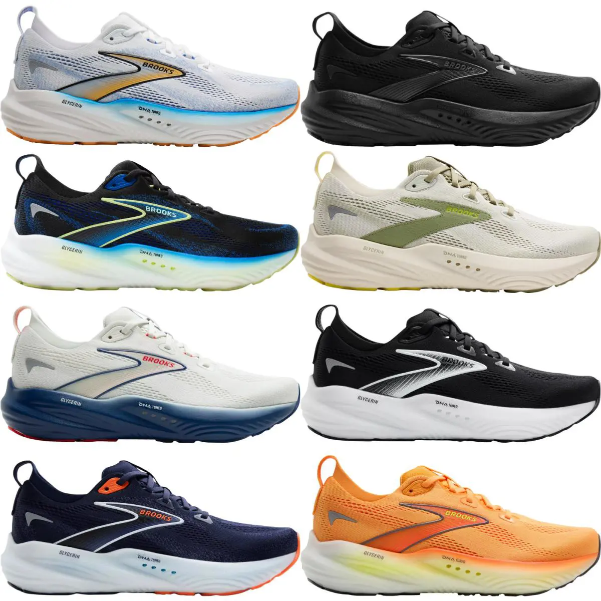 Brooks shoes - Brooks Glycerin 22 - Glycerin - Black/Cobalt/Neo Yellow 54