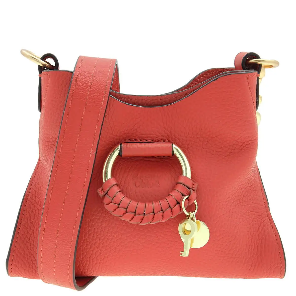 See By Chloe Mini Joan Leather Top Handle Bag CHS24SSC25D30839 - Exterior: Orange