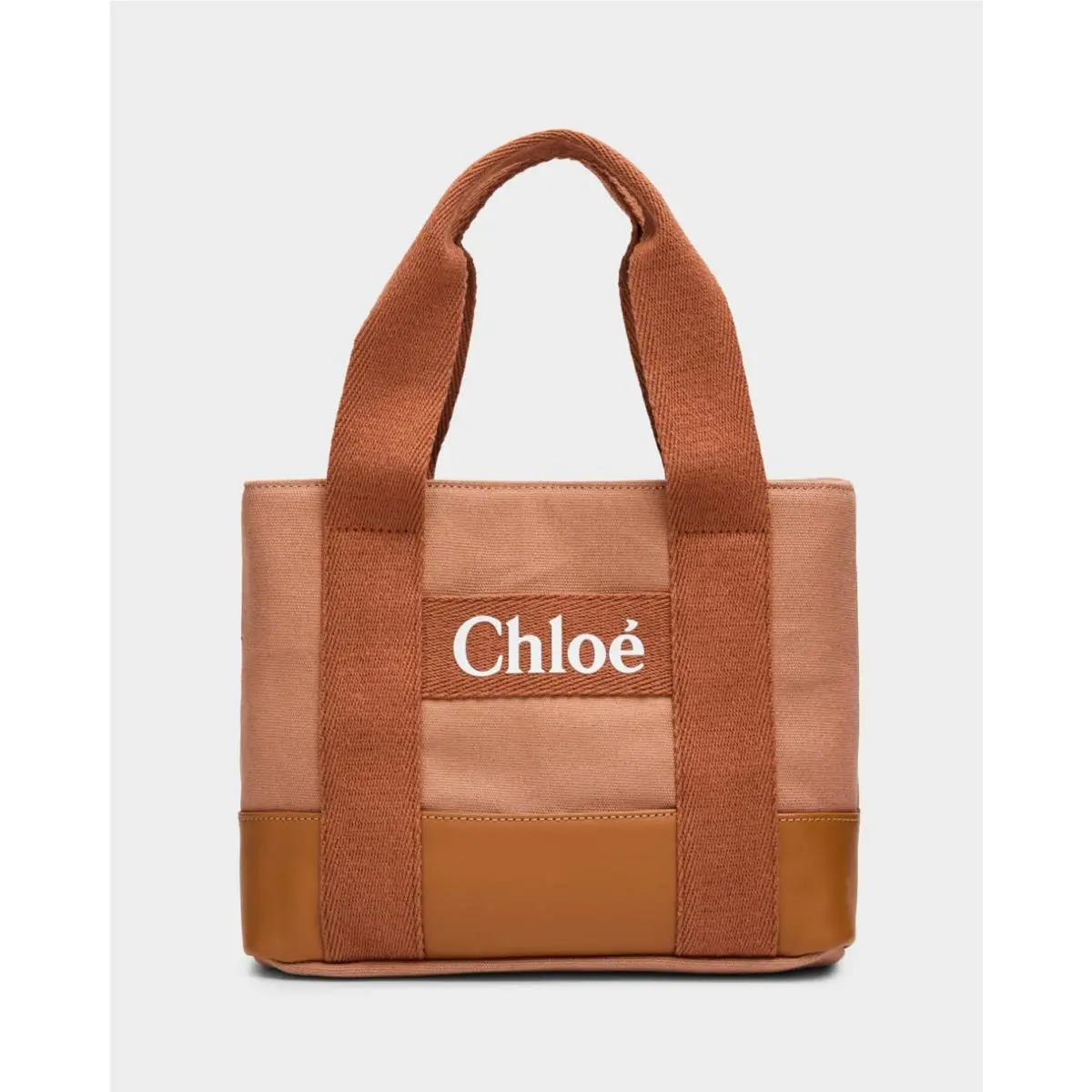 Chloe Kid`s Canvas Tote Bag with Leather Trim ORIG.$440 W/tax Color=stone