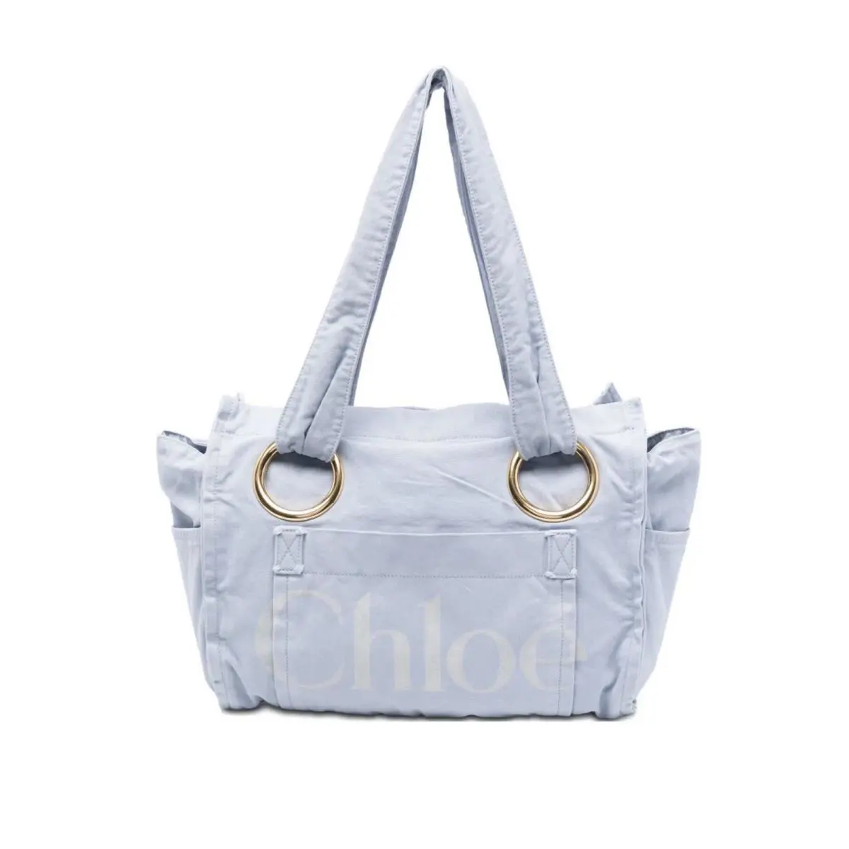 Chloé Chlo Plage Canvas Tote Women`s Blue Os