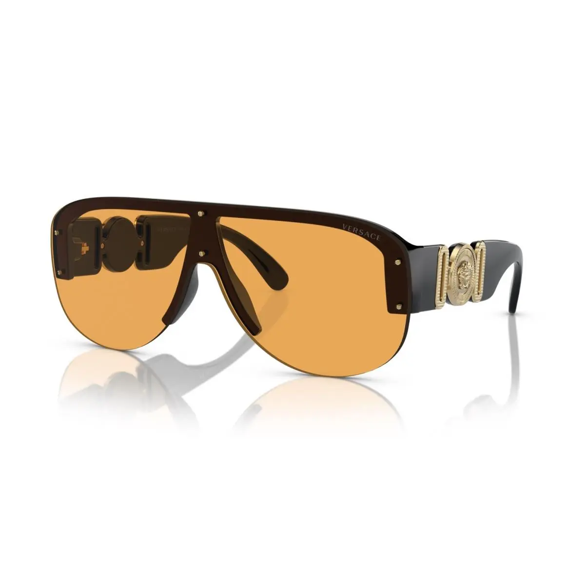Versace VE4391 GB1/7 Sunglasses 48mm Black / Orange Lens